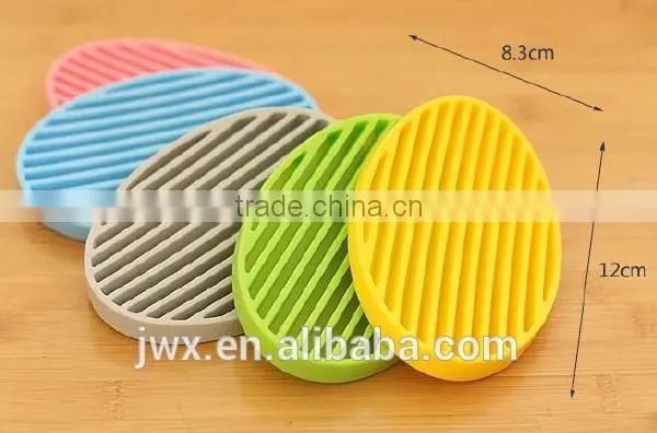 Super quality round silicone soap pad bathroom accessories