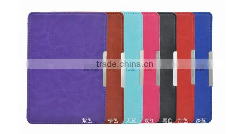 Factory leather PU for kindle paperwhite case, book cover For Amazon paperwhite case