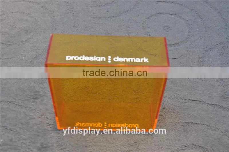 Customized Acrylic Orange Storage Box