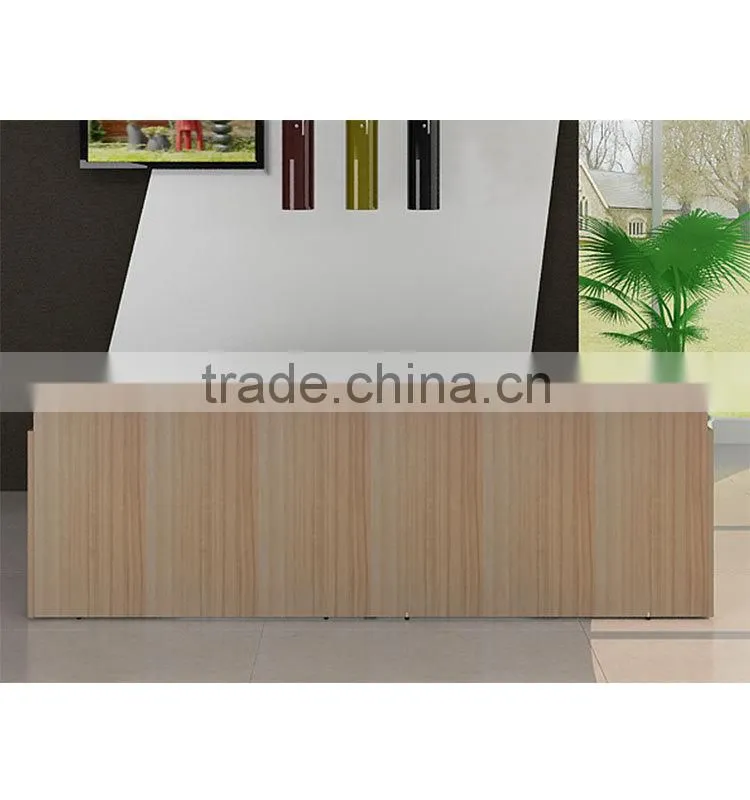 Maple Hot Sale Reception Desk with Black Coating Frame