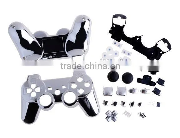 Glossy Chrome Silver Shell for ps3 controller replacement parts