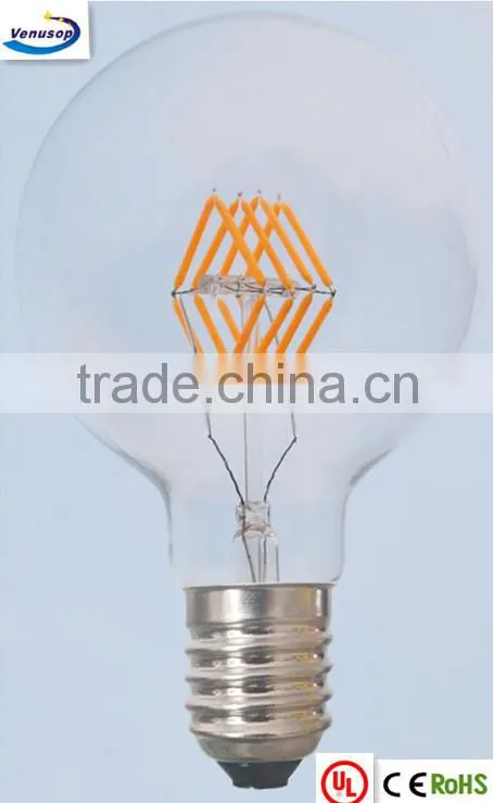 big vintage G125 4w 6w 8w led filament bulb E27 decorative light b22 240v 110v