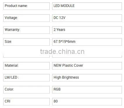 selling well NEW Plastic Cover IP65 RGB led module