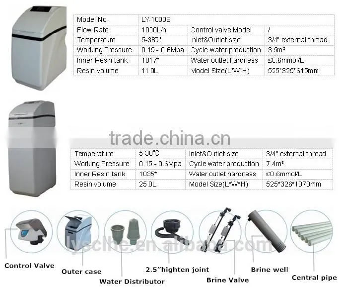 Soft water no scale skin-care 500L 1000L 2000L water softening filter