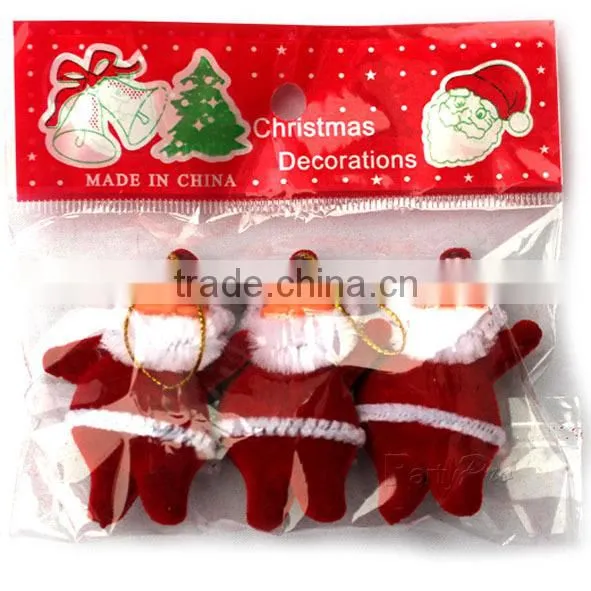 Partypro 2015 New Product Christmas Toy Funny Small Flannel Santa Claus