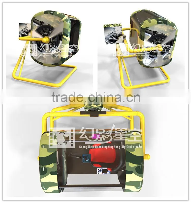 virtual-fly designed 720 degree rotating combat full motion flight simulator