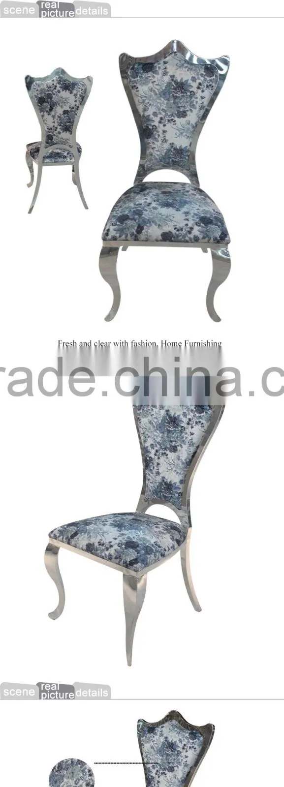 For luxury home used luxury fabric dining chair, restaurant chair