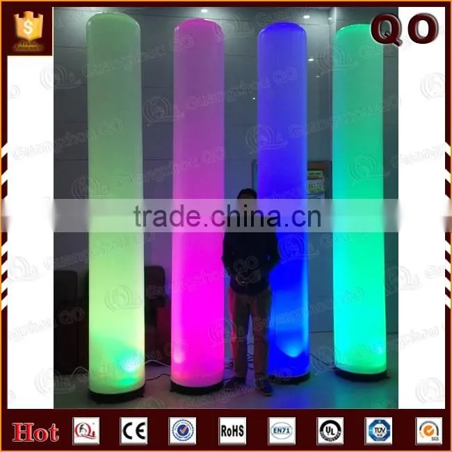 Outdoor and indoor decoration inflatable lighting pillar for wedding