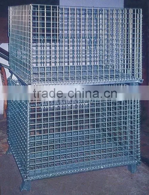 Foldable Galvanized Wire Pallet Cage