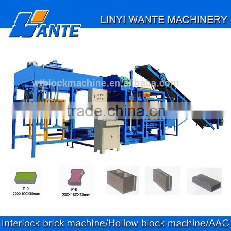 WANTE BRAND QT4-18 Concrete interlocking block brick making machine line from Factory