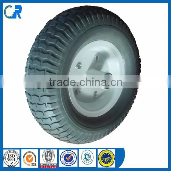 China Qingdao Flat Free Tire 3.50-5 foam tire