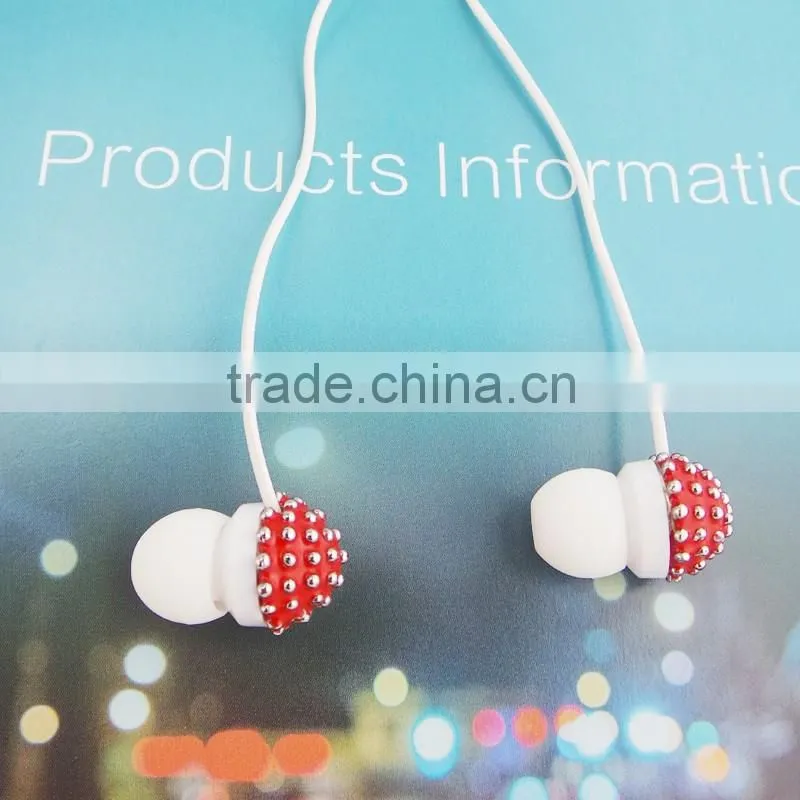new design in earphone crystal earphone /earbuds