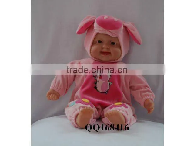 16 inch lovely baby doll with IC-papa,mama,cry laugh