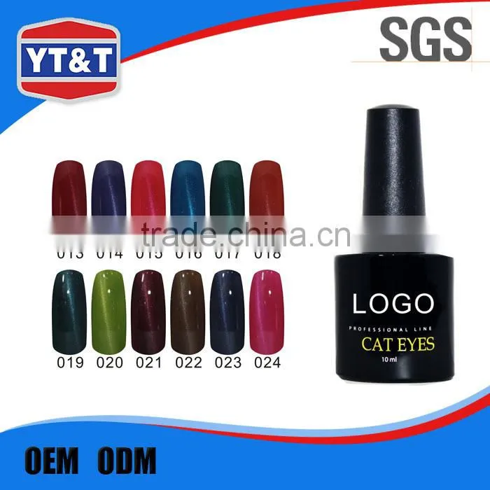 2015 Newest Nail Polish Manufacturer Custom Label Cat Eye Nail Glitter Gel