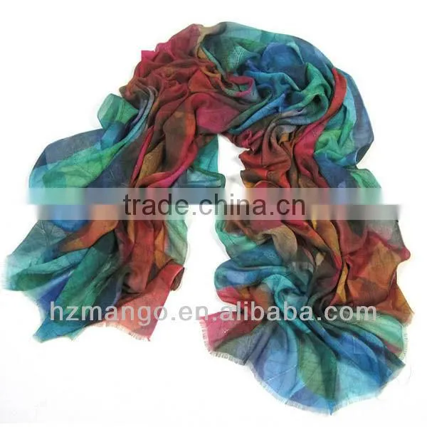 2016 Latest Fashionable Woman 100% Modal Digital printing Infinity scarf