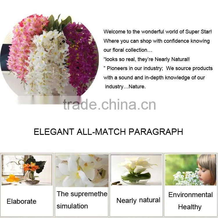 Chinese cheap wedding decorative purple wisteria for sale