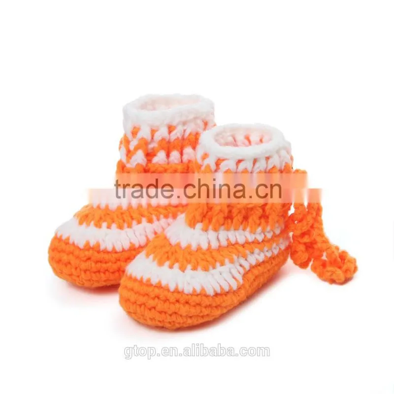 Fashion shoe China wholesale crochet knitting crochet baby shoes S-8