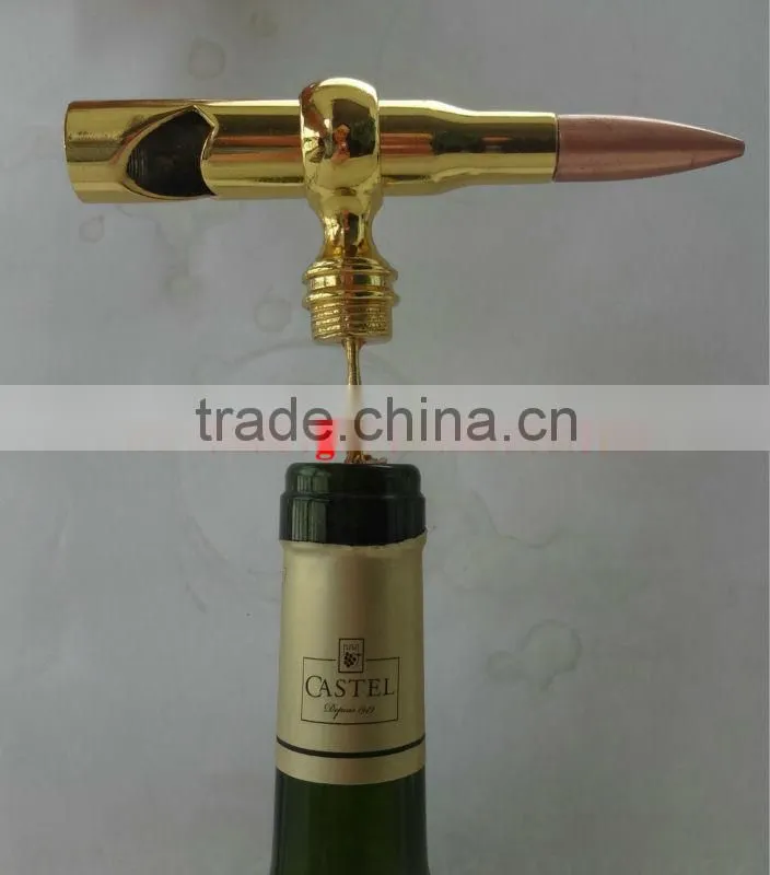 2016 new design stainless steel 50 caliber bullet bottle opener