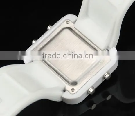 Men Lady Sport Digital Date Wrist Watch silicone sport mirror led watch hot