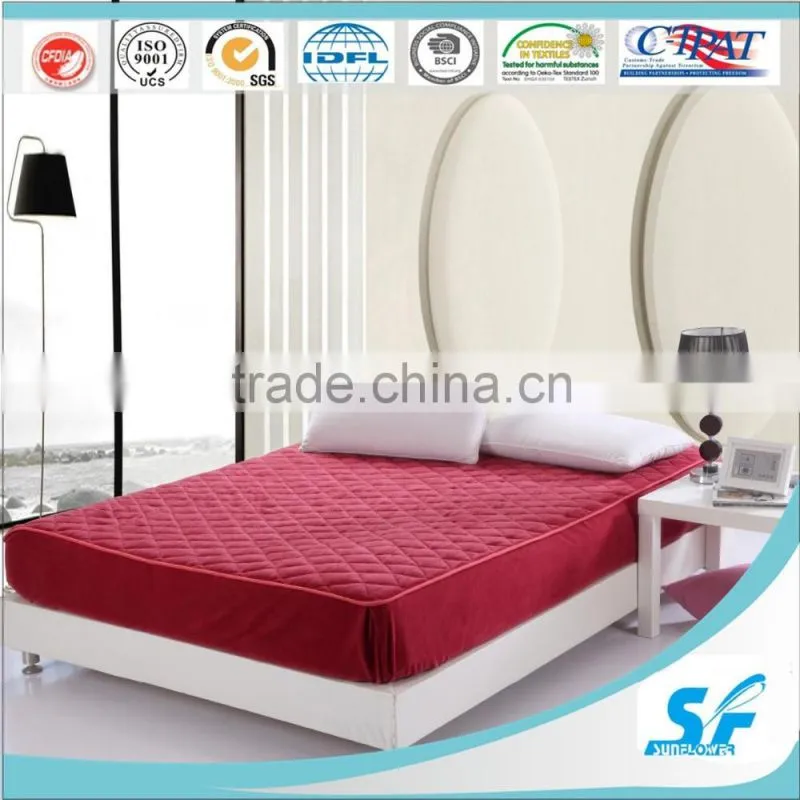 wholesale 100%cotton double layer mattress topper with elastic