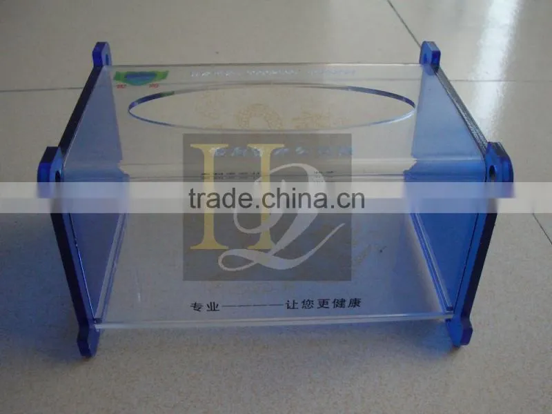 Acrylic material Made in China acrylic rectangle sanitizing wipes tissue box