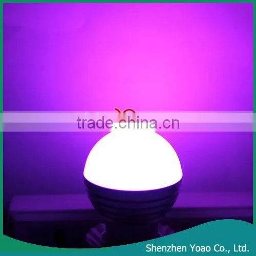 E27 3W RGB LED Light Bulb 85-265V