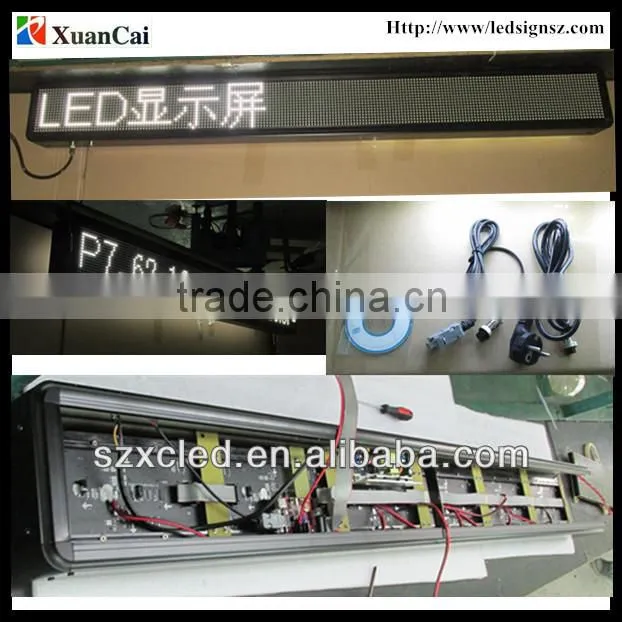 2Sides P7.62-16x192 White SMD-3528 semi-outdoor LED message panel