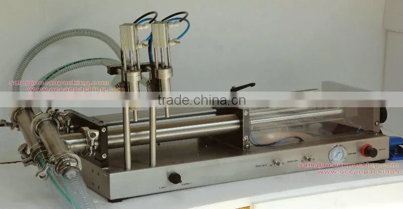 full pneumatic liuqid packing machine with 2 heads