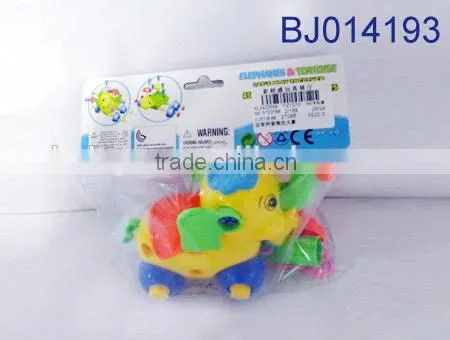Plastic zoo animal toy funny take apart pulling cartoon elepant toy