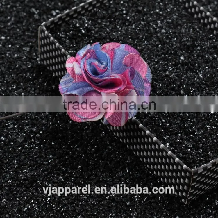 Silk flower brooch and fabric poppy flower lapel pin for dress