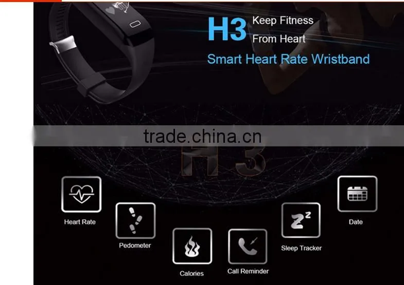 fitness band tracker heart rate monitor smart bracelet for iphone