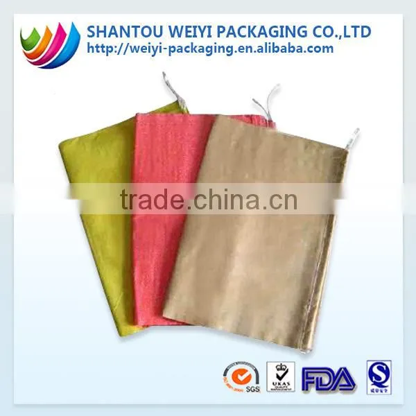 Color printed plastic pp woven bag/ bopp lamianated pp woven bag