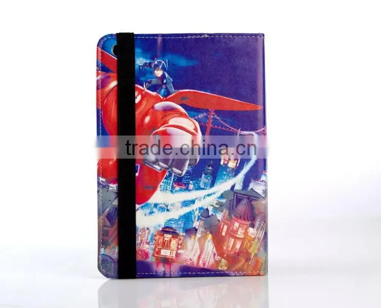 Baymax Leather Cover For iPad mini, For iPad Mini Cartoon Baymax Leather Cover