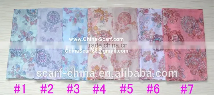Wholesale viscose flower fashion scarf