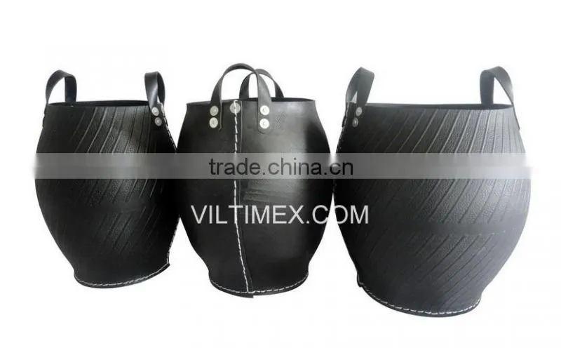 Recycle rubber flower basket, storage bucket