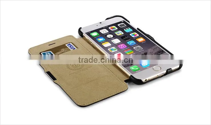 genuine leather wallet case for iPhone 6 5.5 inch