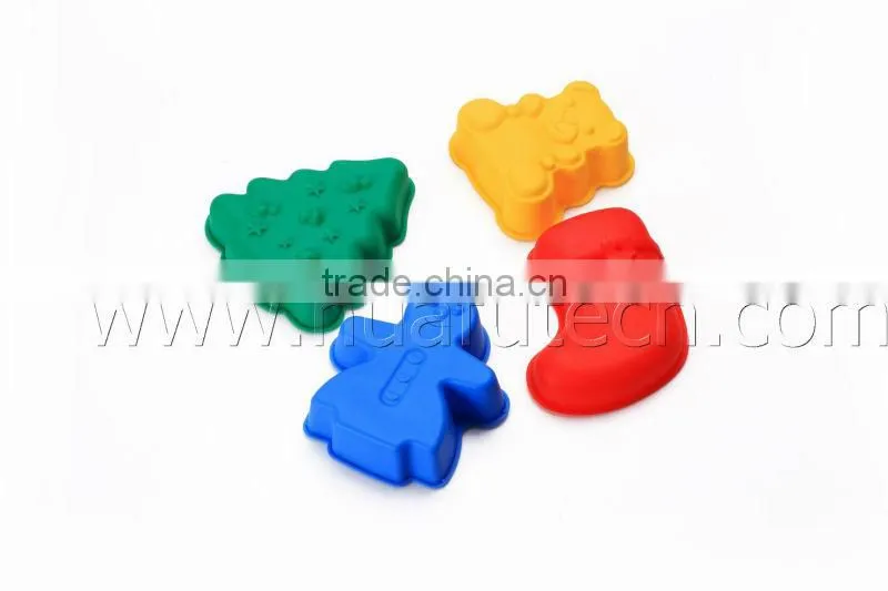 Christmas animal bakeware silicone cake mold set