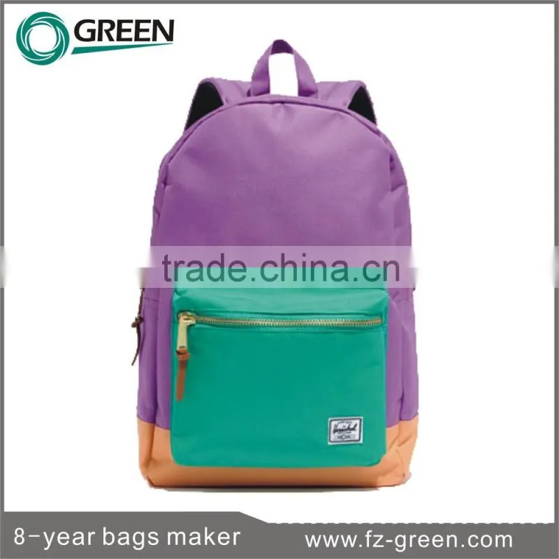 Polyester Material 2015 School backpack promotional man bag