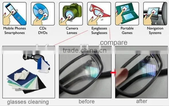 custom logo microfiber cleaning cloth for sunglasses and lens