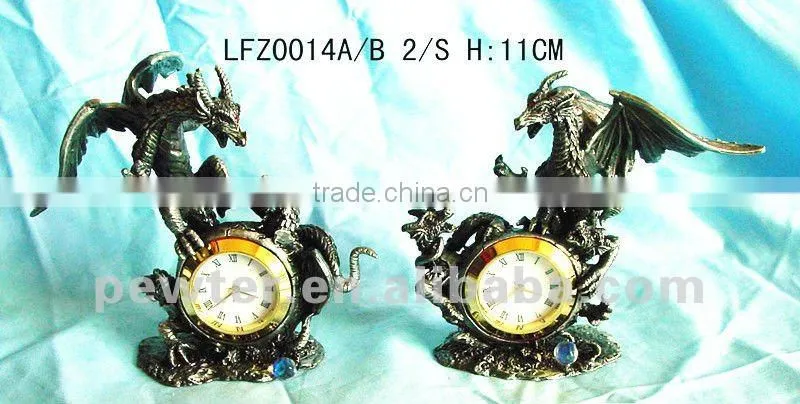 metal dinosour clock craft LFZ0015