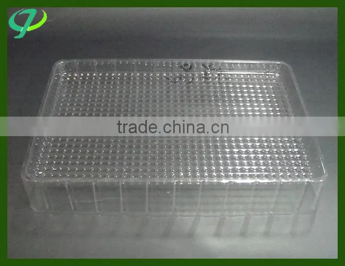 Disposable plastic food tray