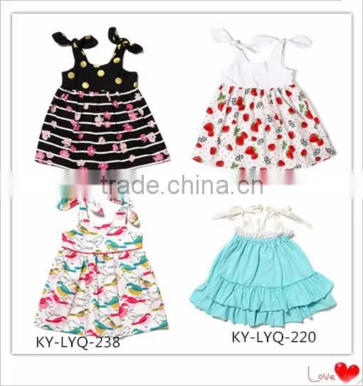 2016 new design baby girls cotton clothing wholesale long sleeve cotton flower print soft boutique cotton stes