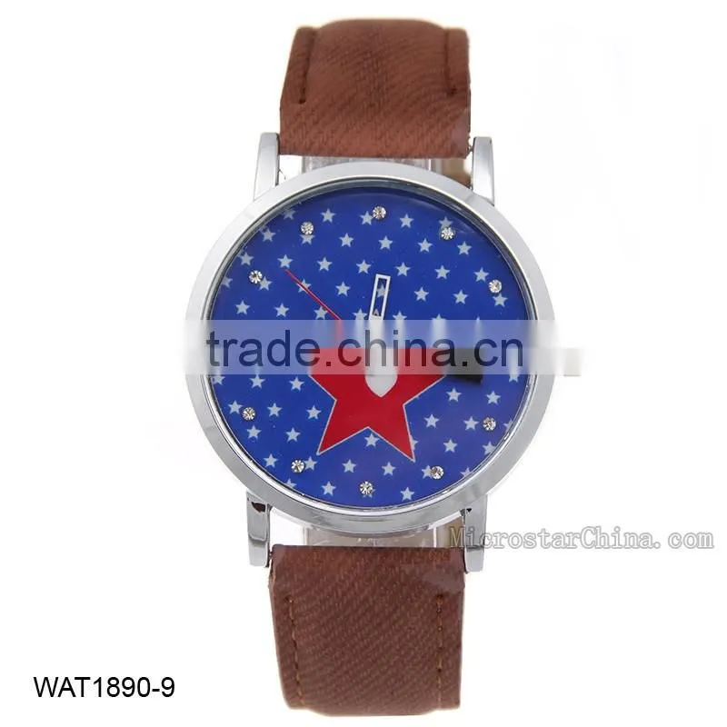 NEW Vintage Star Jean Canvas Wrist Watch