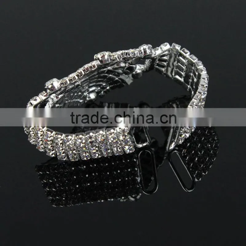 High Quality Sexy Crystal Rhinestone Bikini Connectors For Swimwear 14*3.6cm