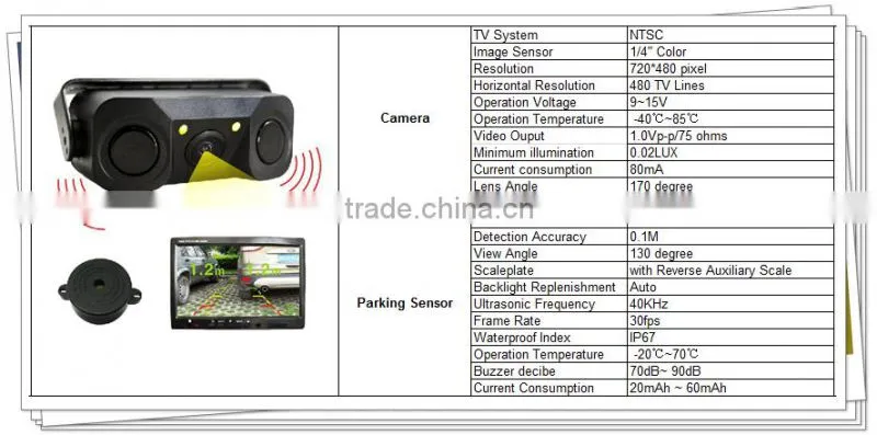 waterproof high resolution car parking sensor system