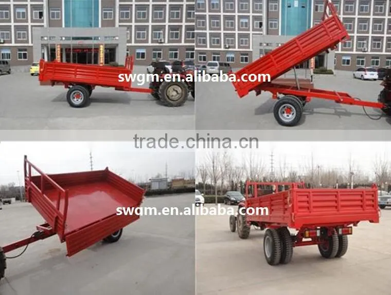 Highquality 7CX-5TD 5 Ton Hydraulic tipping Four wheel Farm Trailier with CE certificate for sale