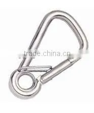 Stainless Steel Spring Snap Hook with Eyelet 304 / 316