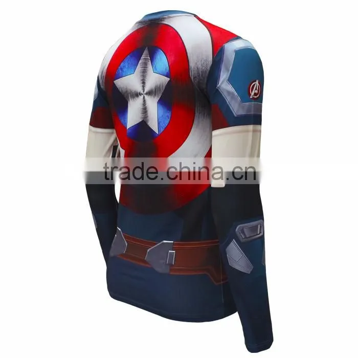 2016 new latest shirt designs for men's t shirt compression sports printing t-shirt custom t shirt print