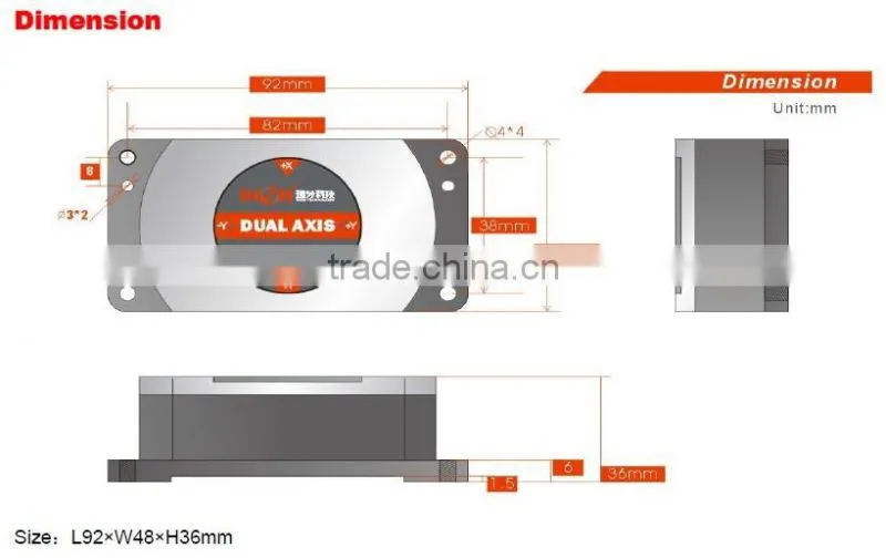 ACA626T High Accuracy Inclinometer With Full Temperature Compensation Bettter Drift Performance