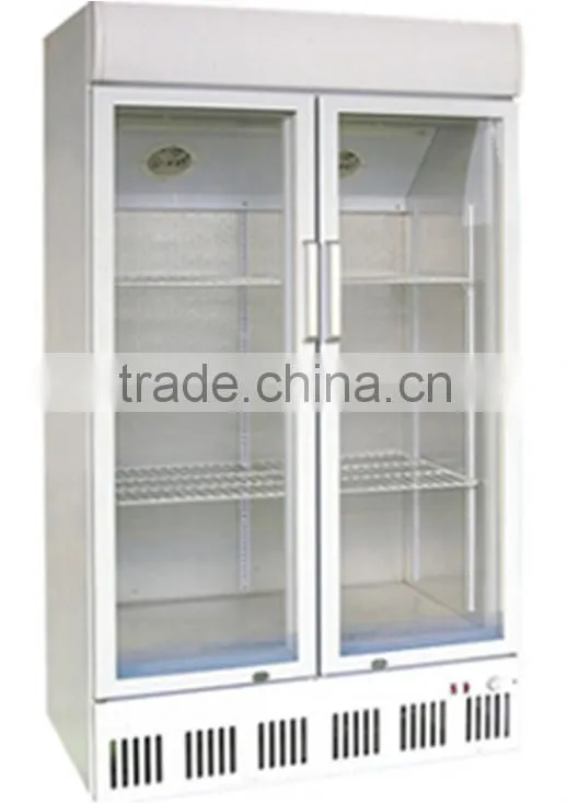 Transparent Glass Door Upright supermarket showcase display refrigerator